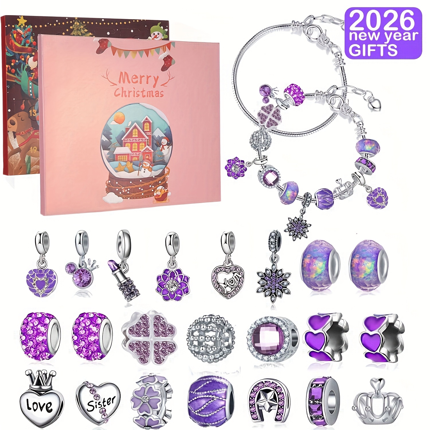 Christmas purple beads DIY jew - Fine Jewelry & Watches Photos บทวิจารณ์และราคา