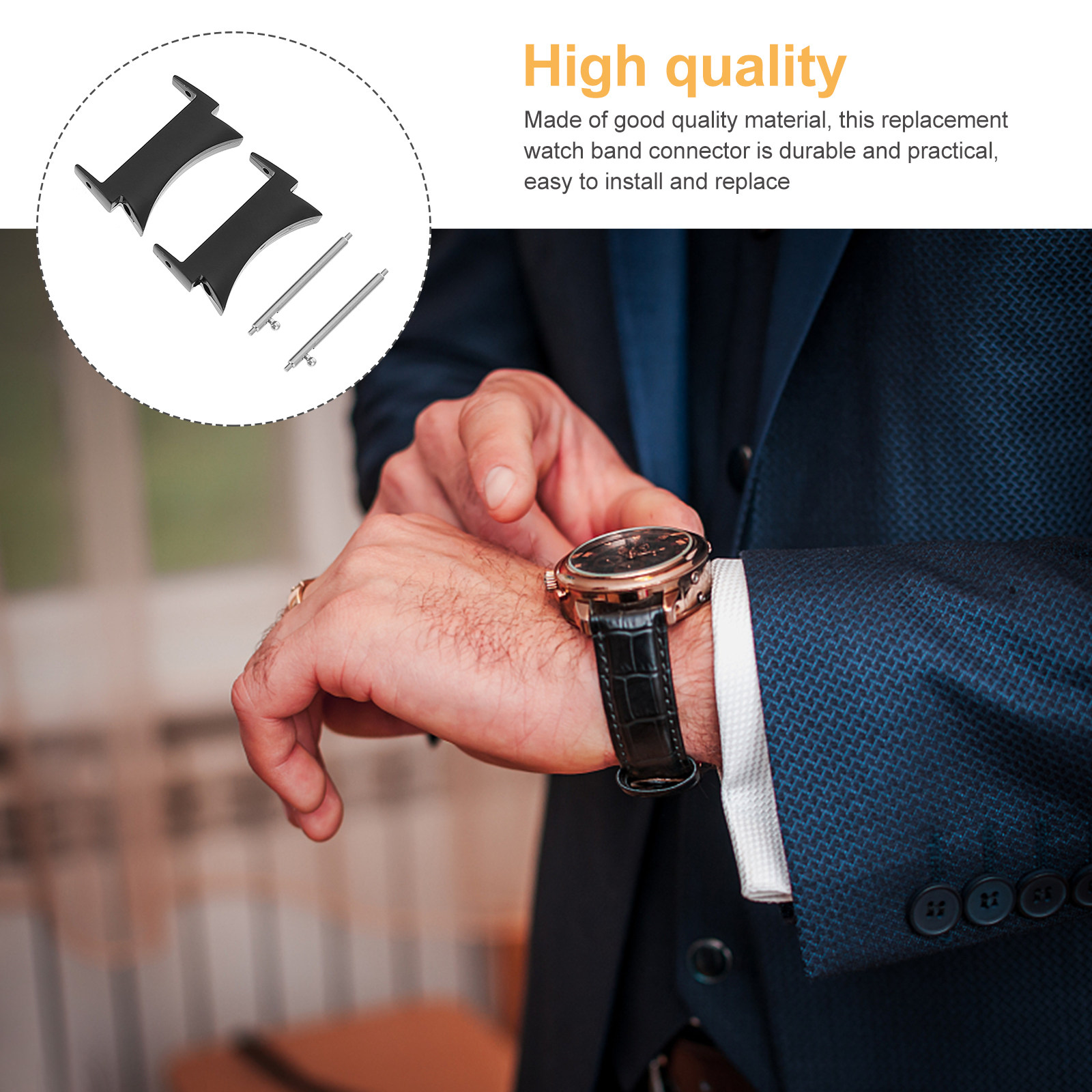 1Pair Robust Metal Watchband C - Watch Strap Replacement บทวิจารณ์และราคา