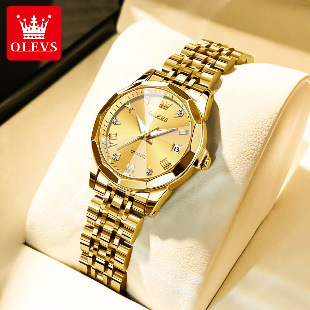 OLEVS Fashion Golden Watch for - Jewelry Watches Gold บทวิจารณ์และราคา