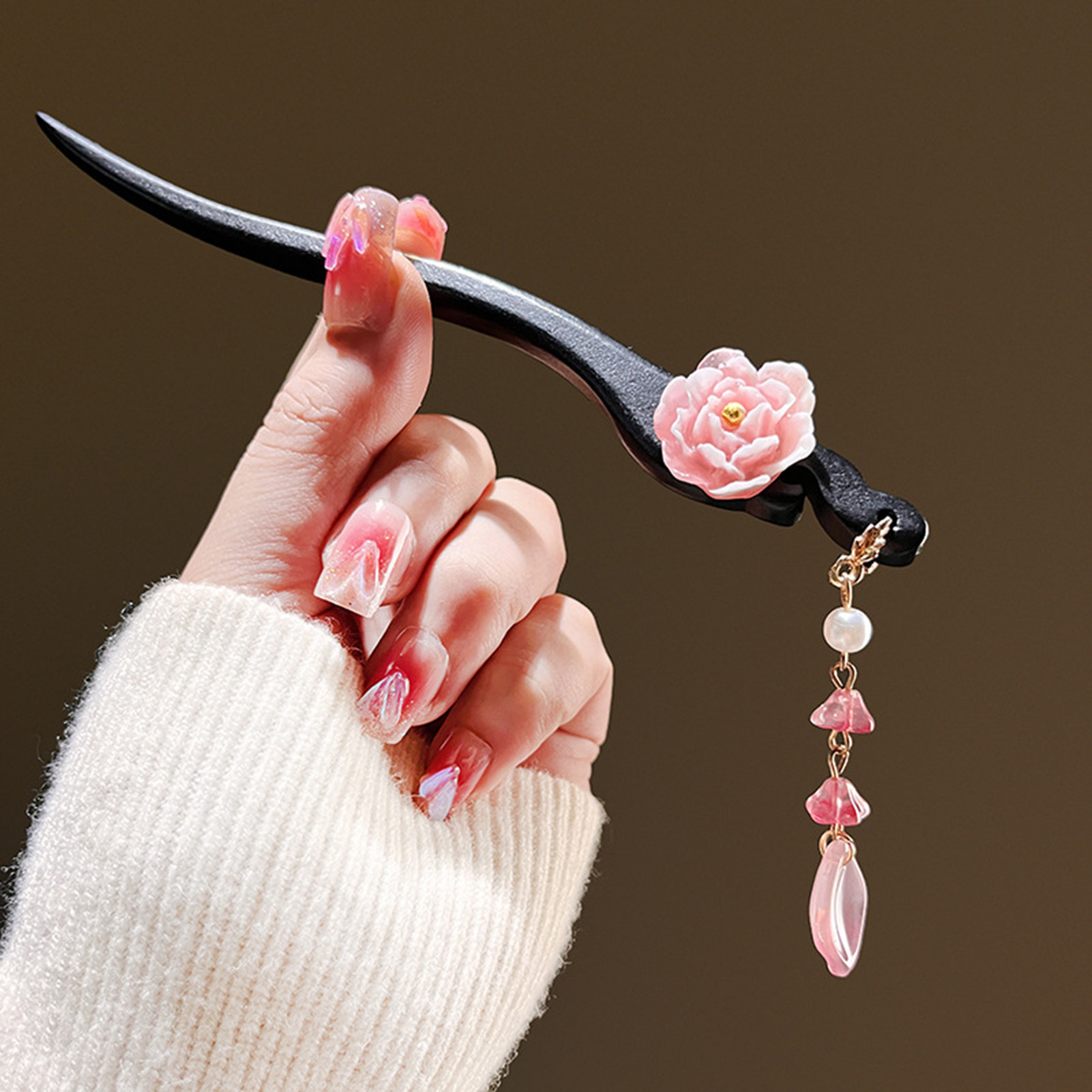 Trendy Flower Hairpin For Wome - Shop Jewelry & Watches Near Me บทวิจารณ์และราคา