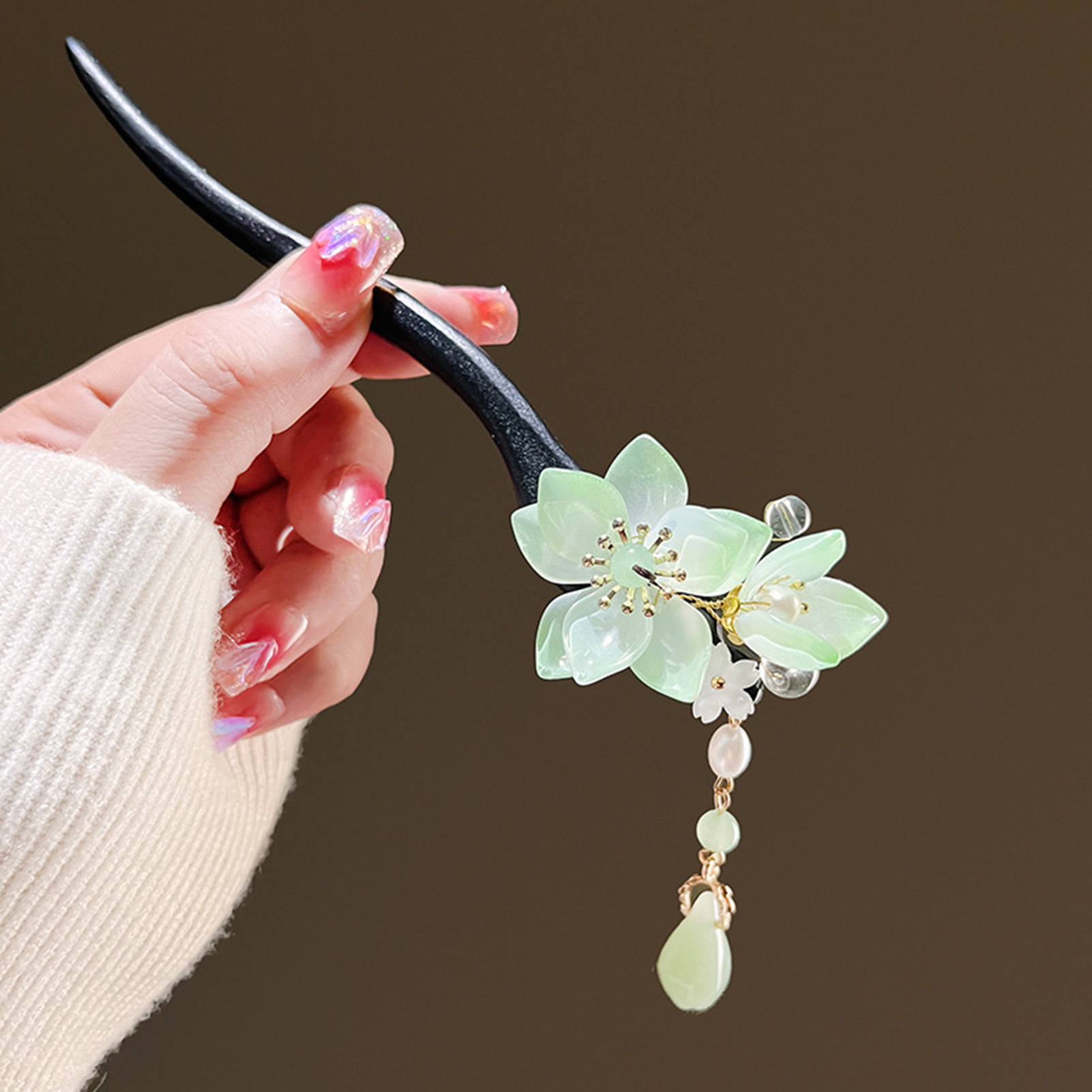 Trendy Flower Hairpin For Wome - Shop Jewelry & Watches Near Me บทวิจารณ์และราคา