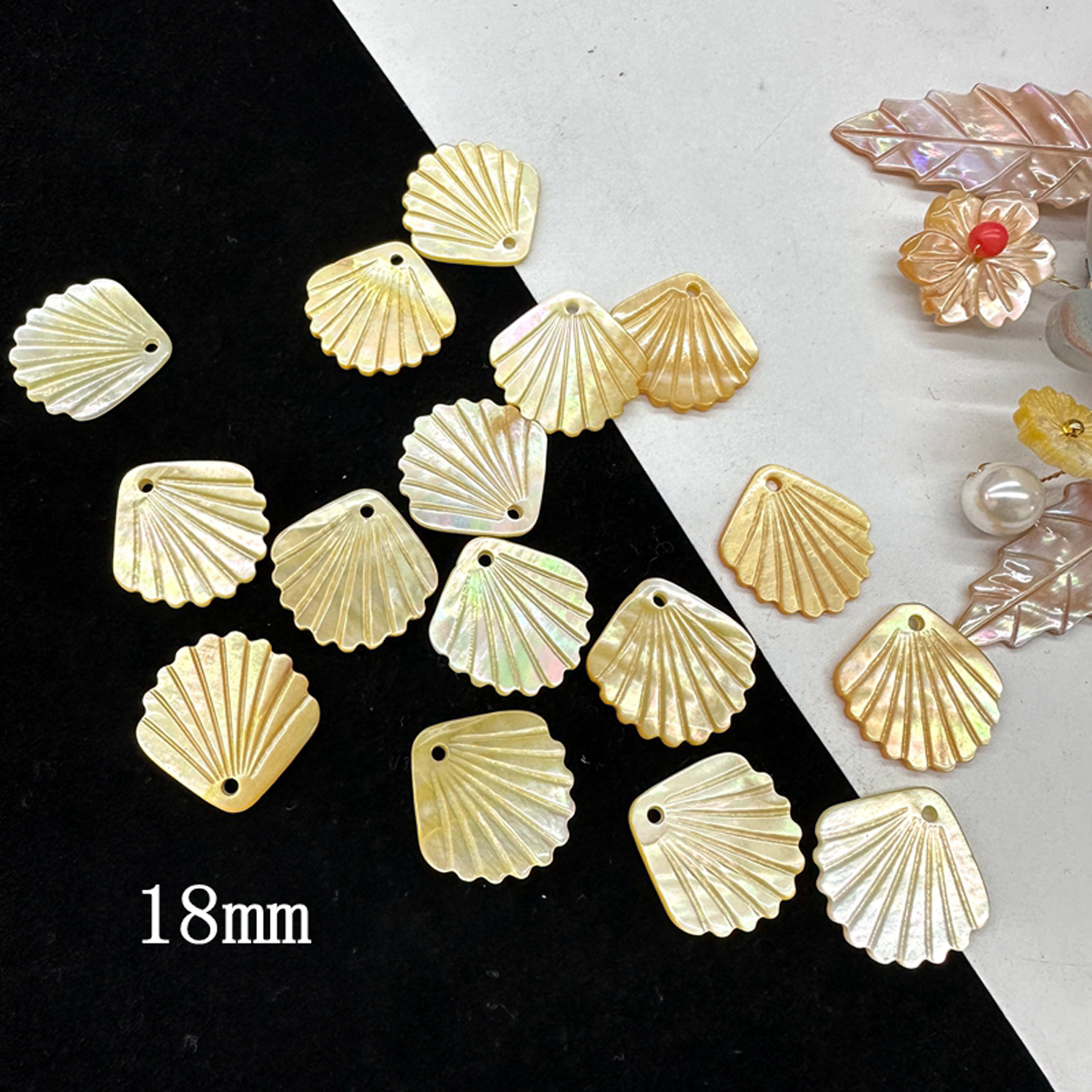 5Pcs Shell Beads With Hole Nat - Pearl Stud Earrings บทวิจารณ์และราคา