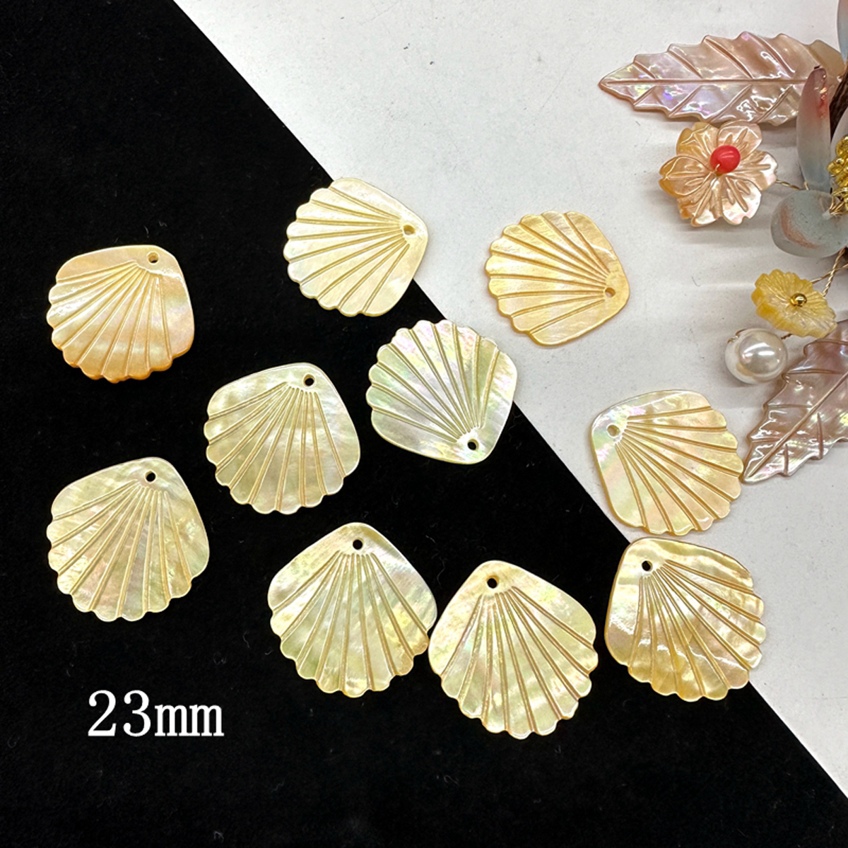 5Pcs Shell Beads With Hole Nat - Pearl Stud Earrings บทวิจารณ์และราคา