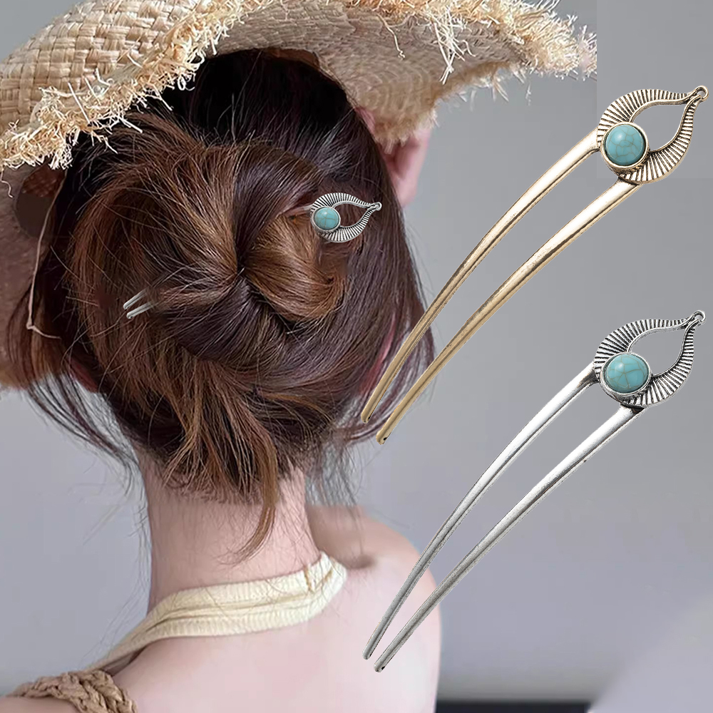Egypt Turquoise U Shape Hair F - Shop Jewelry & Watches Near Me บทวิจารณ์และราคา