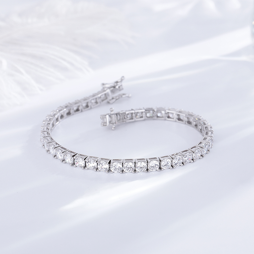 YLMyself 925 Silver Tennis Bra - Tennis Bracelet Cubic บทวิจารณ์และราคา