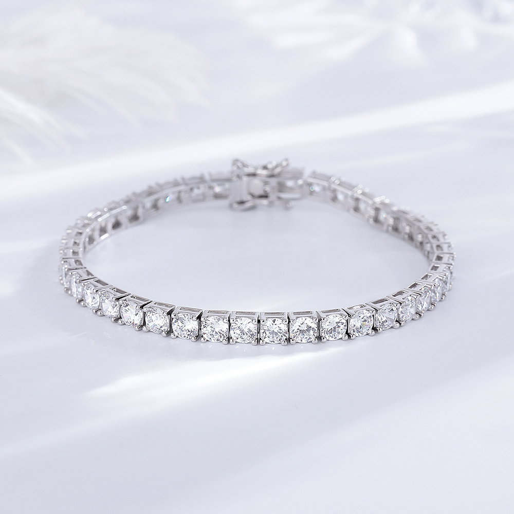 YLMyself 925 Silver Tennis Bra - Tennis Bracelet Cubic บทวิจารณ์และราคา