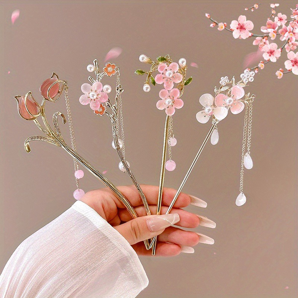 1Pc Romantic Chinese Hair Acce - Shop Jewelry & Watches Near Me บทวิจารณ์และราคา