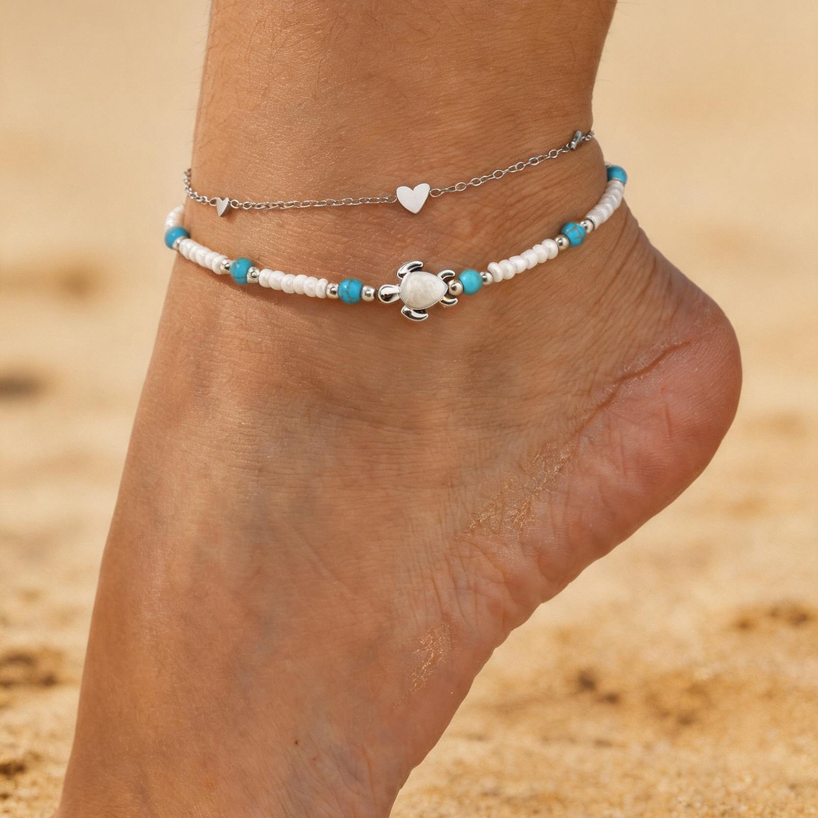 Heart Anklet Set for Women Sta - Jc Jewelry & Watches Photos บทวิจารณ์และราคา