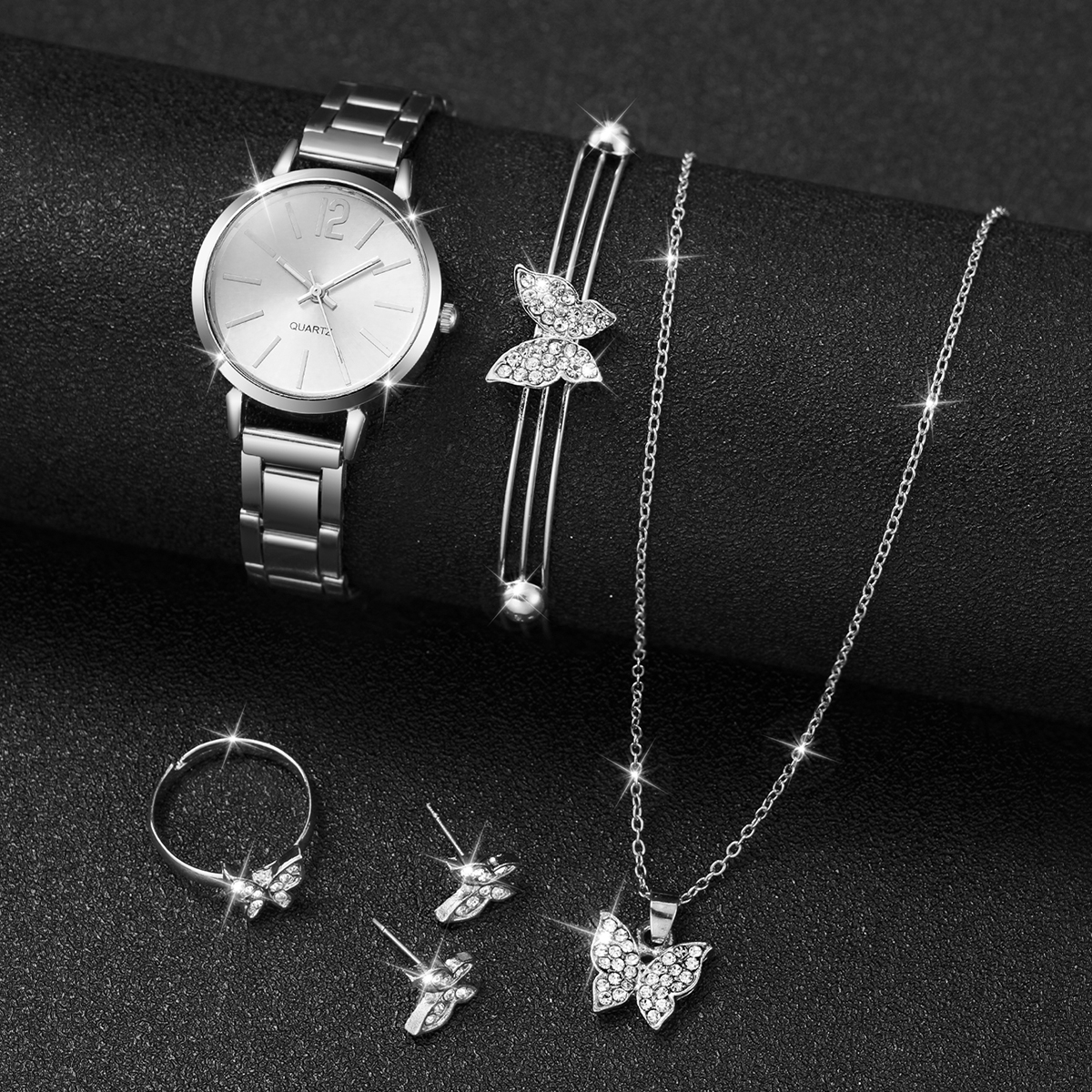 6PCS Fashion Women's Quartz  W - Jewelry Like Watches บทวิจารณ์และราคา