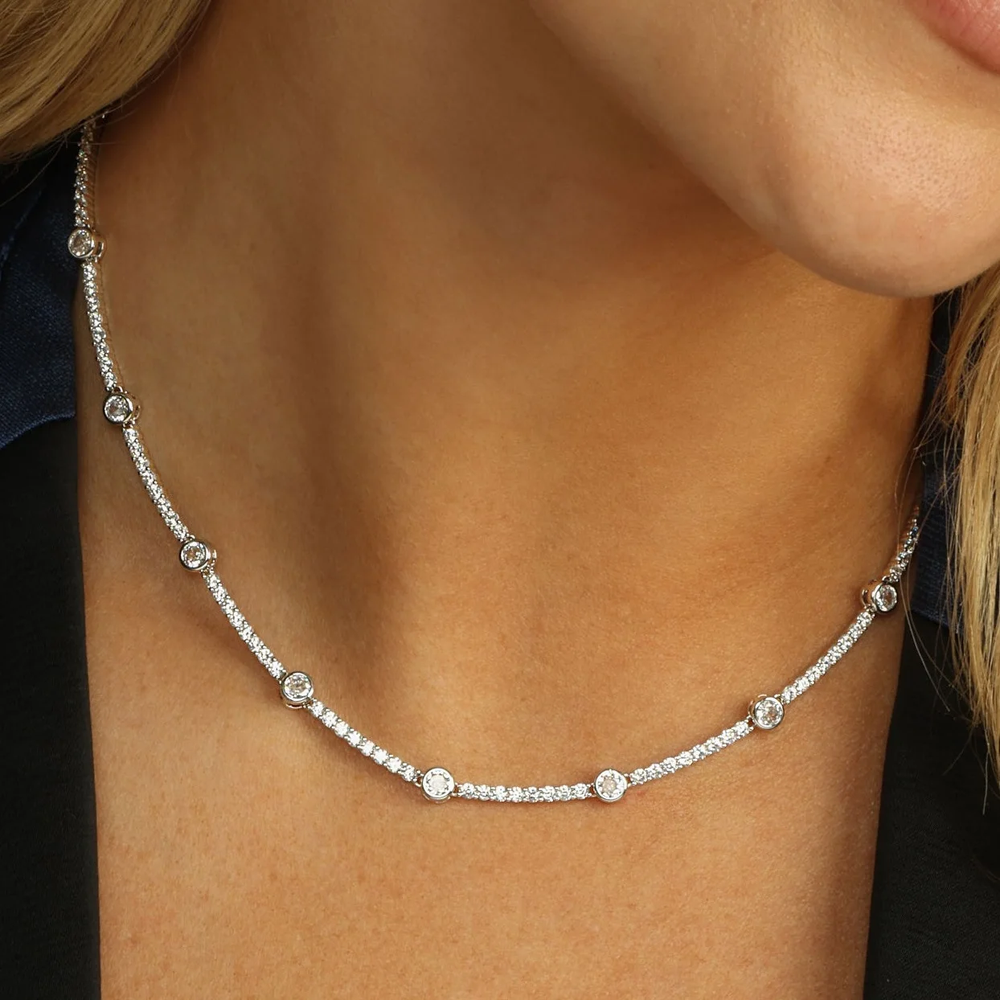 Micro Pave 5A Cubic Zirconia C - Tennis Bracelet Cubic บทวิจารณ์และราคา