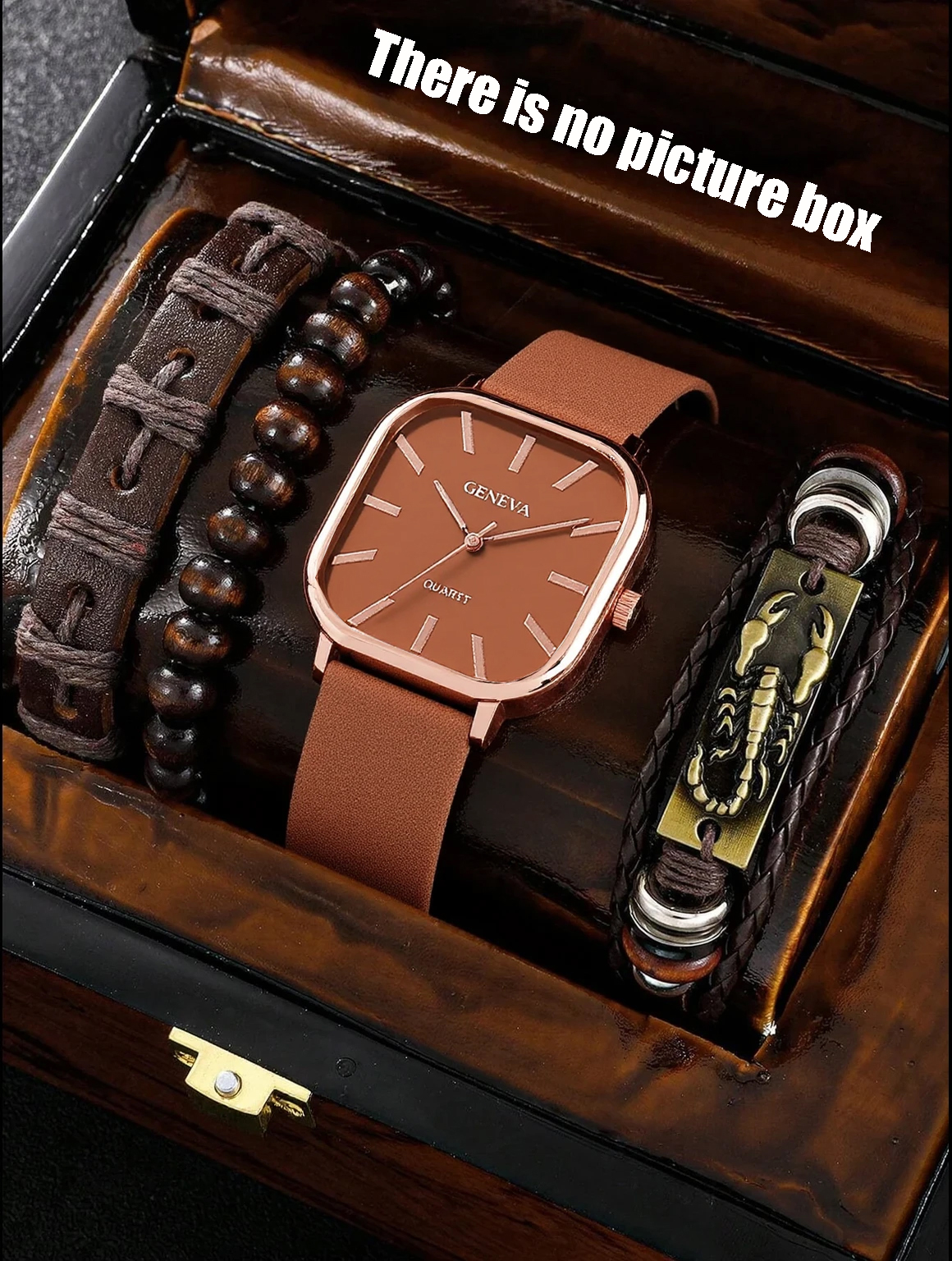 No gift box; men's leather str - Jewellery Watches บทวิจารณ์และราคา