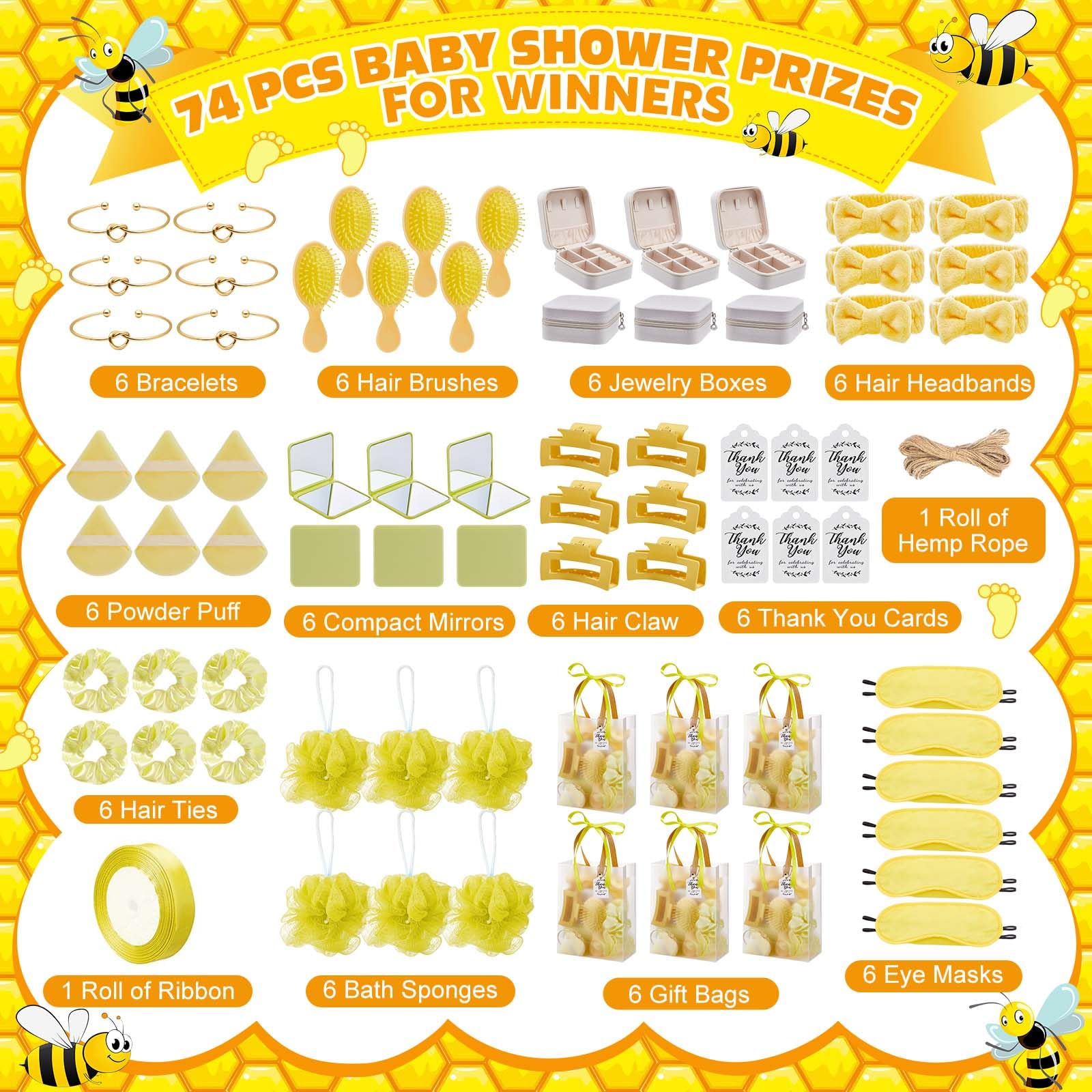 74Pcs Baby Shower Prizes for G - Jewelry & Watches Spółka Z Ograniczoną Odpowiedzialnością บทวิจารณ์และราคา