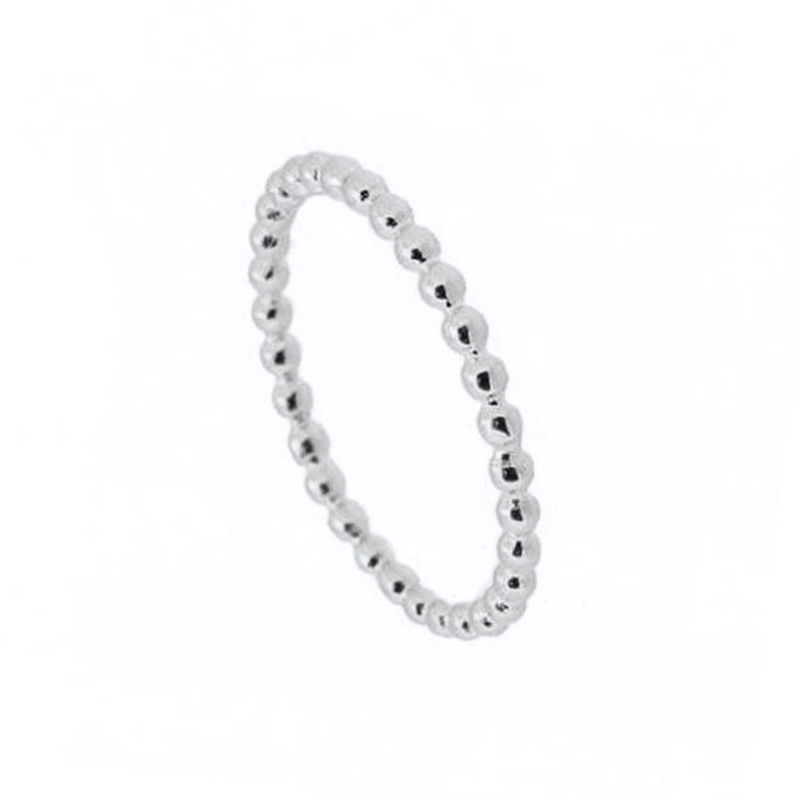 Simple Metal Beads Rings for W - Minimalist Ring Stackable บทวิจารณ์และราคา