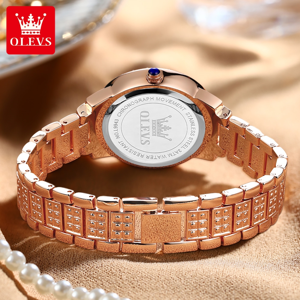 OLEVS 9943 Luxury All Diamond  - Jewelry Watches Gold บทวิจารณ์และราคา