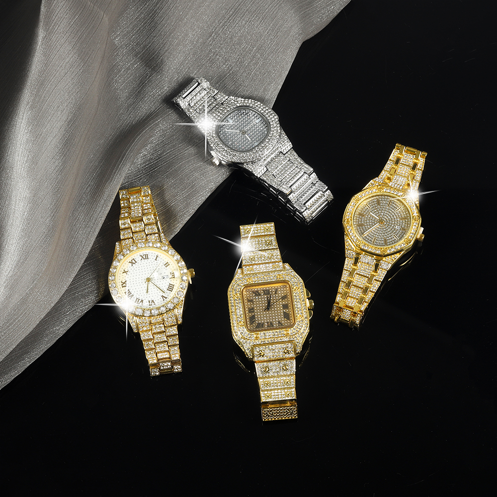 New Punk Men Watch Iced Out Di - Jewelry Like Watches บทวิจารณ์และราคา