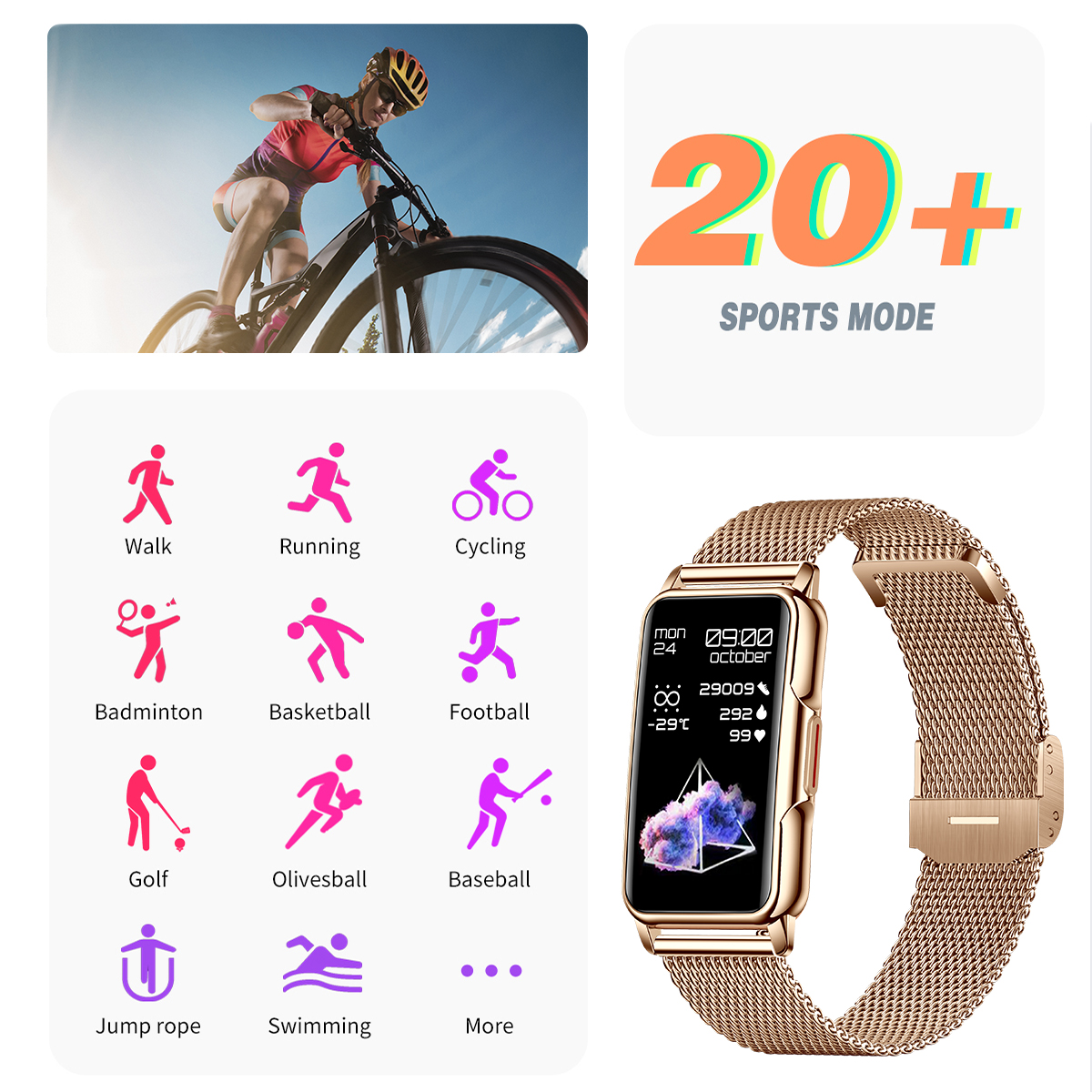 LIGE Smart Watch Men Women Fit - Jewellery Watches บทวิจารณ์และราคา