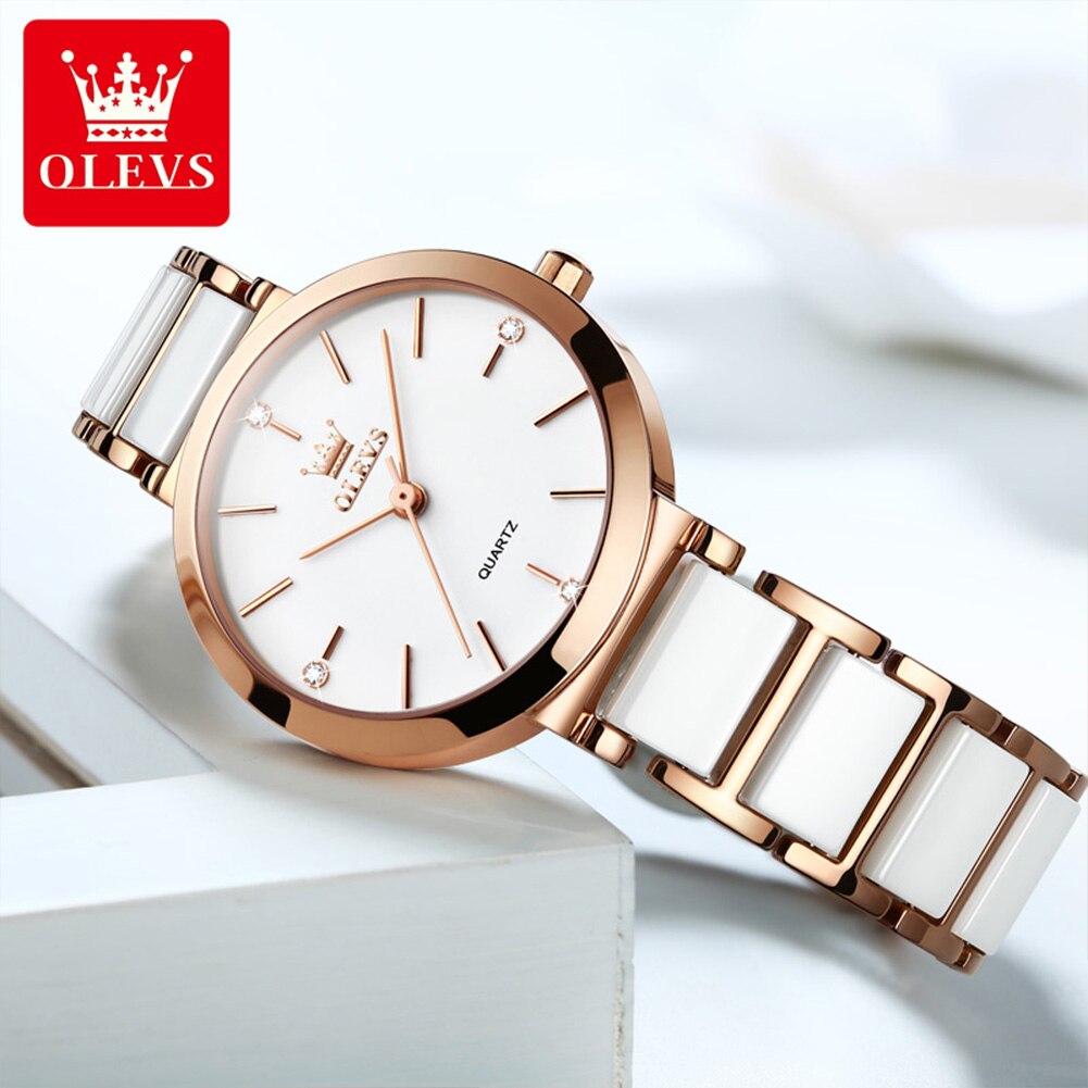 OLEVS Fashion Women Watches Re - Jewelry Watches Gold บทวิจารณ์และราคา