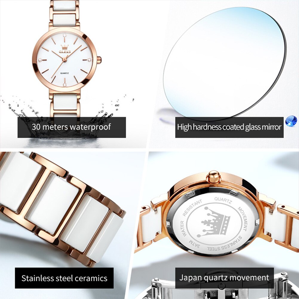 OLEVS Fashion Women Watches Re - Jewelry Watches Gold บทวิจารณ์และราคา