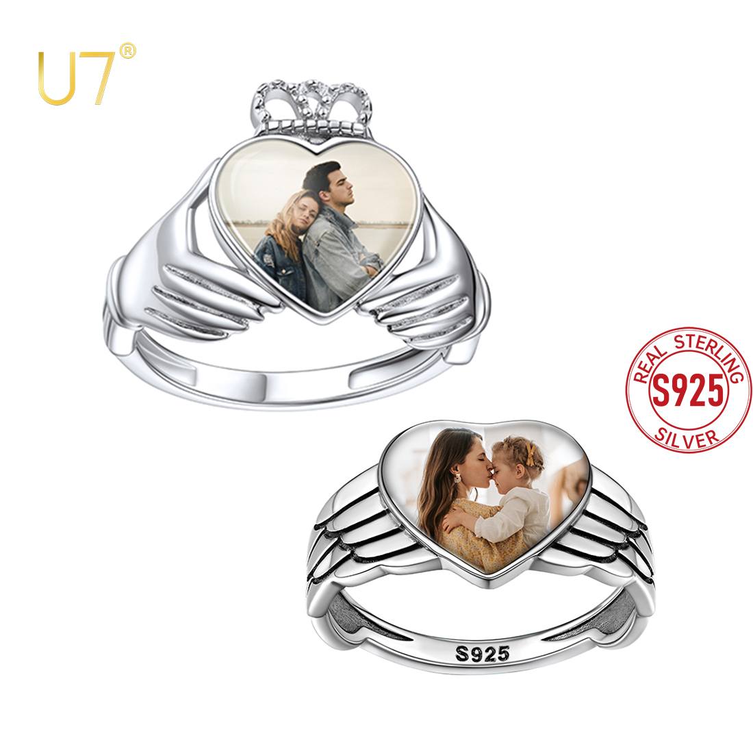 U7 Custom Photo Rings for Woma - Statement Cocktail Ring บทวิจารณ์และราคา