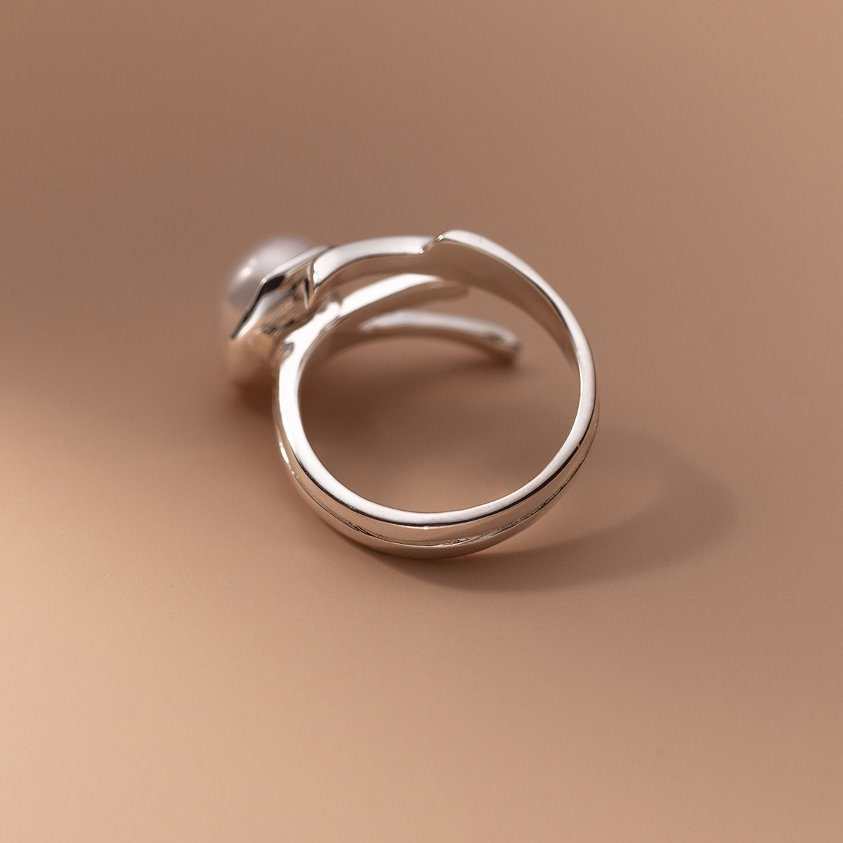 925 Sterling Silver Pearl Irre - Statement Cocktail Ring บทวิจารณ์และราคา